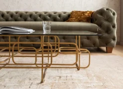 KARE Design Sohvapöydät*Meander Sohvapöytä, Kulta 140x80cm