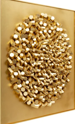 KARE Design Seinäkoristeet*Mikado Seinäkoriste Kulta 120x120cm