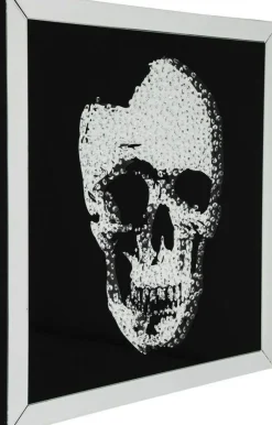 KARE Design Taulut*Mirror Skull Pääkallo Kehystetty Taulu 100x100cm