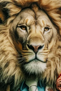 KARE Design Taulut*Mister Lion Leijona Lasitaulu 150x100cm