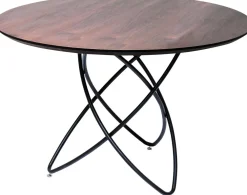 KARE Design Pöydät*Molekular Pöytä Pähkinä/musta Ø120cm