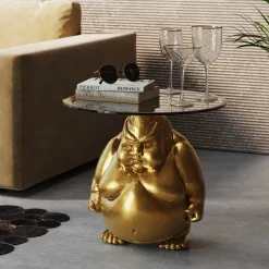 KARE Design Sohvapöydät*Monk Gold Munkki Sivupöytä, Kulta Ø54cm