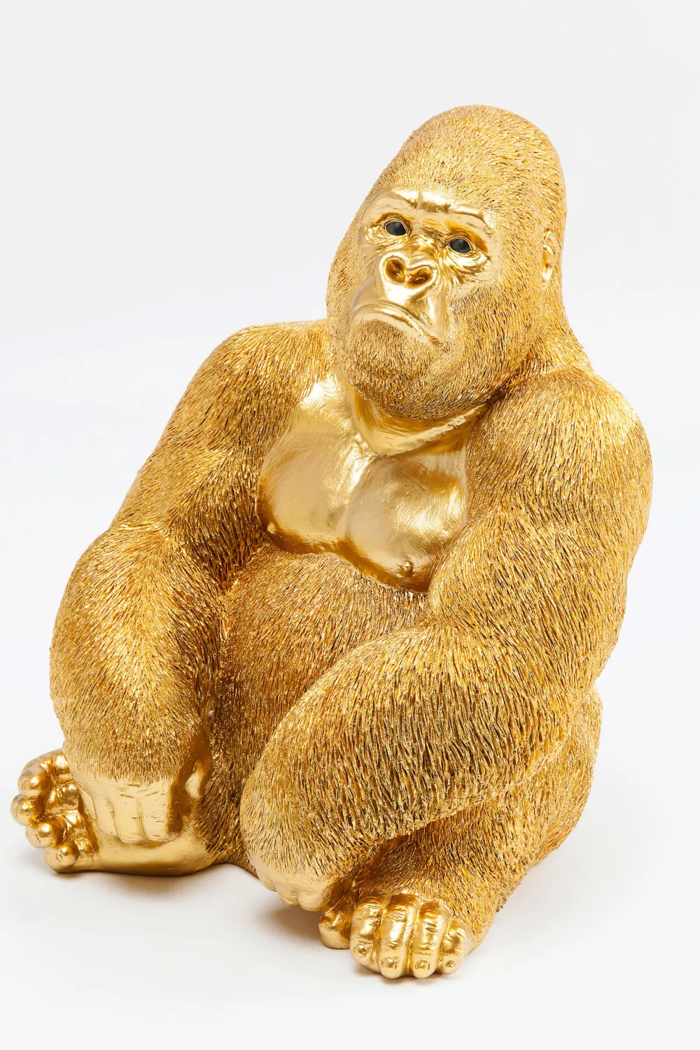KARE Design Koriste-Esineet*Monkey Gorilla Medium Koriste-esine, Figuuri, Kulta 39cm