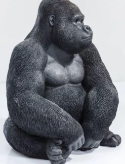 KARE Design Jalalliset Koriste-Esineet*Monkey Gorilla Side XL Gorilla Koriste-esine, Figuuri, Musta 76cm