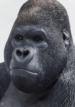 KARE Design Jalalliset Koriste-Esineet*Monkey Gorilla Side XL Gorilla Koriste-esine, Figuuri, Musta 76cm