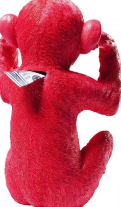 KARE Design Säästölippaat*Monkey Kikazaru Apina Säästölipas, Punainen