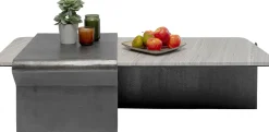 KARE Design Sohvapöydät*Montagna Sohvapöytä Marmoria Ja Metallia 142x70cm