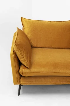 KARE Design Olohuone|Kulmasohvat*Monza Kulmasohva - Samettia, Curry, Oikea 296cm