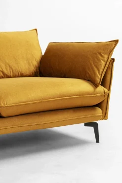 KARE Design Kulmasohvat*Monza Kulmasohva - Samettia, Curry, Vasen 296cm