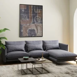 KARE Design Olohuone|Kulmasohvat*Monza Kulmasohva, Harmaa, Oikea 296cm