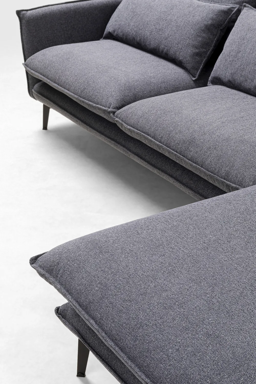 KARE Design Olohuone|Kulmasohvat*Monza Kulmasohva, Harmaa, Oikea 296cm