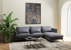 KARE Design Olohuone|Kulmasohvat*Monza Kulmasohva, Harmaa, Oikea 296cm