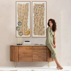 KARE Design Taulut*Native Spirals Kehystetty Taulu 50x150cm