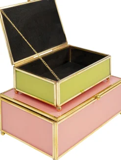 KARE Design Sisustuslaatikot|Korurasiat*Neomi Laatikko Vihreä/pinkki (2/Setti)