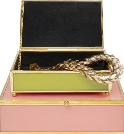 KARE Design Sisustuslaatikot|Korurasiat*Neomi Laatikko Vihreä/pinkki (2/Setti)