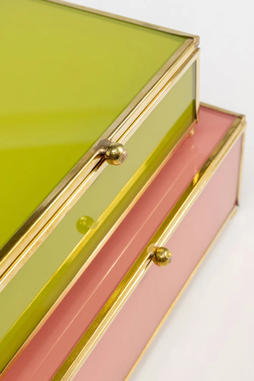 KARE Design Sisustuslaatikot|Korurasiat*Neomi Laatikko Vihreä/pinkki (2/Setti)