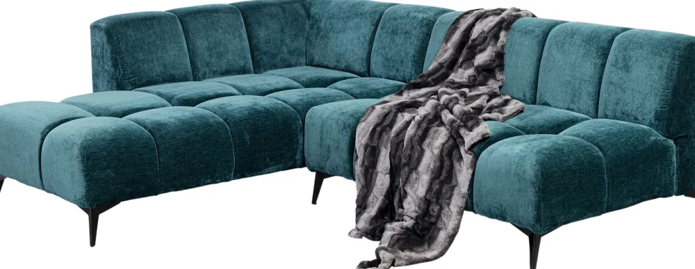 KARE Design Kulmasohvat*Nia Glam Kulmasohva Tummanvihreä, Vasen 250cm