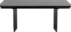 KARE Design Pöydät*Novel Jatkettava Ruokapöytä - Keraaminen Pöytälevy, Musta 180(40+40)x90cm