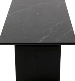 KARE Design Pöydät*Novel Jatkettava Ruokapöytä - Keraaminen Pöytälevy, Musta 180(40+40)x90cm