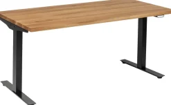 KARE Design Työpöydät*Office Jackie Oak Black Toimistopöytä, Työpöytä 160x80cm