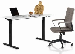 KARE Design Työpöydät*Office Smart Black White Toimistopöytä, Työpöytä 140x70cm