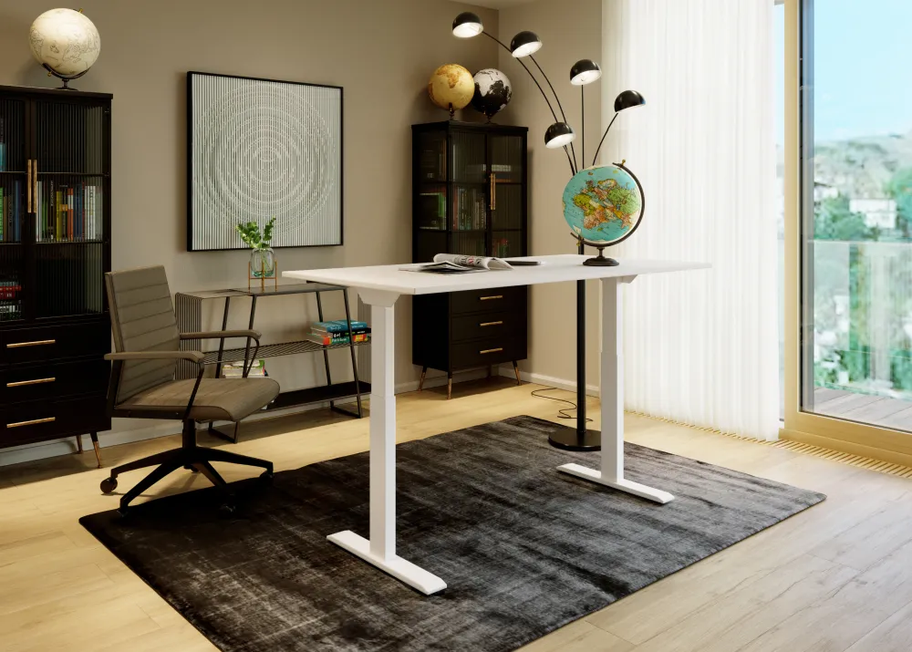KARE Design Työpöydät*Office Smart White White Toimistopöytä, Työpöytä 120x60cm
