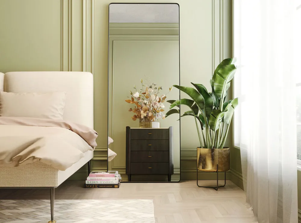 KARE Design Peilit*Ombra Soft Peili, Musta 200x80cm