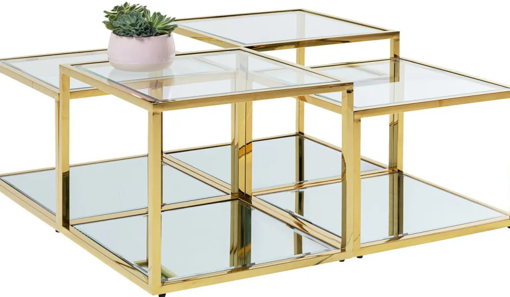 KARE Design Sohvapöydät*Orion Sohvapöytä, Kulta (4/Setti)