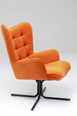 KARE Design Nojatuolit*Oscar Kääntyvä Nojatuoli - Samettia, Oranssi