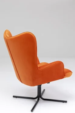 KARE Design Nojatuolit*Oscar Kääntyvä Nojatuoli - Samettia, Oranssi