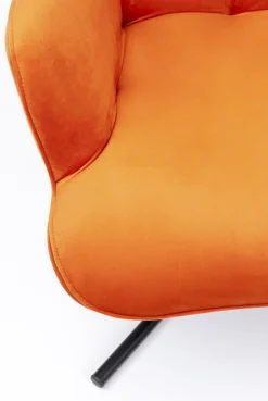 KARE Design Nojatuolit*Oscar Kääntyvä Nojatuoli - Samettia, Oranssi