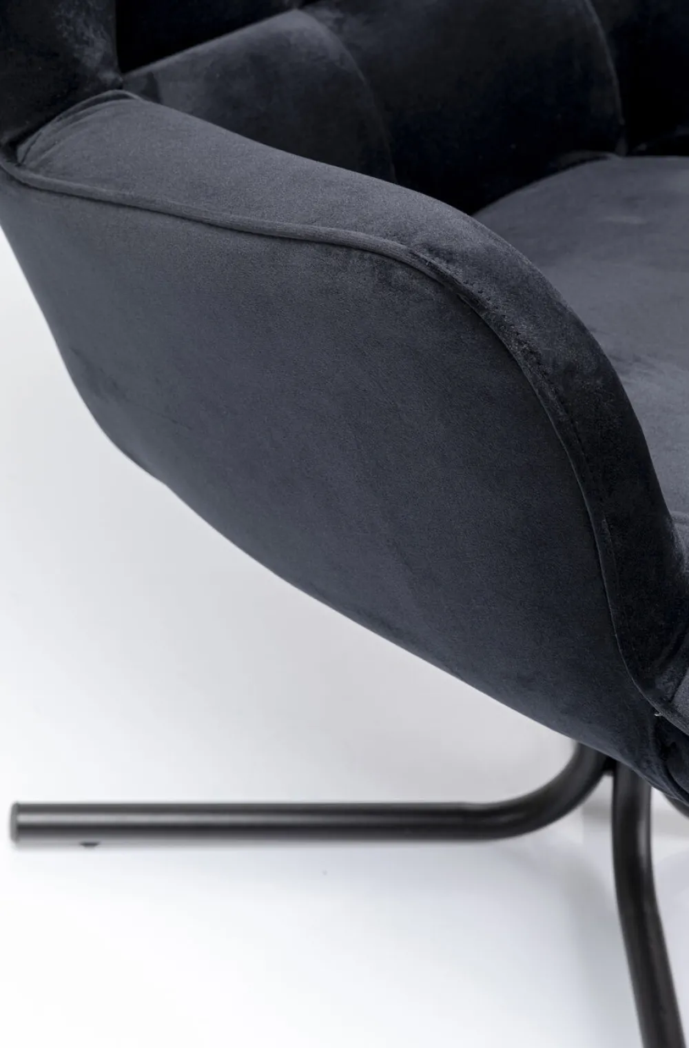 KARE Design Nojatuolit*Oscar Kääntyvä Nojatuoli - Samettia, Musta