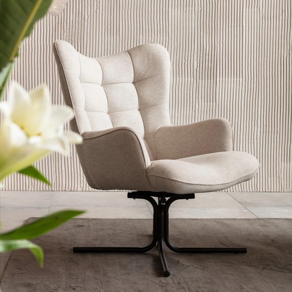 KARE Design Nojatuolit*Oscar Kääntyvä Nojatuoli, Kermanvärinen