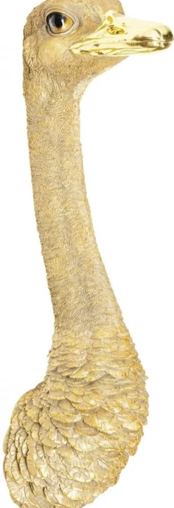 KARE Design Seinäkoristeet*Ostrich Strutsi Seinäkoriste, Kulta 19x72cm