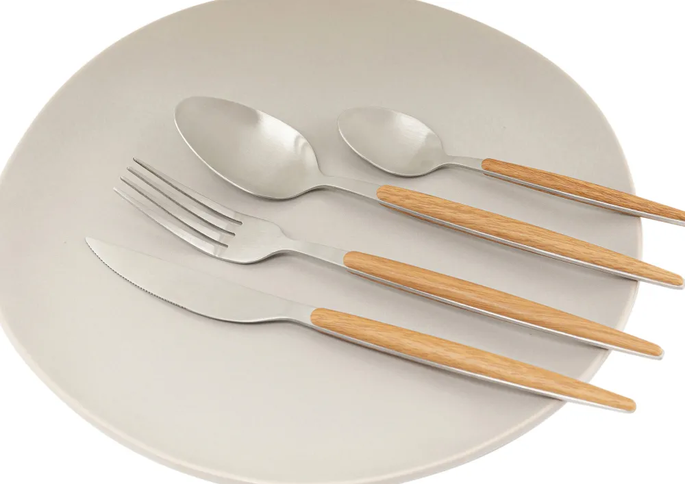 KARE Design Keittiö Ja Astiat*Paris Nature Aterimet Matta Hopea (16/osaa)