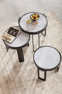 KARE Design Sohvapöydät|Olohuone*Perelli Sohvapöytä, Musta (3/Setti)