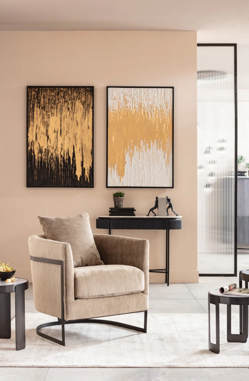 KARE Design Sohvapöydät|Olohuone*Perelli Sohvapöytä, Musta (3/Setti)