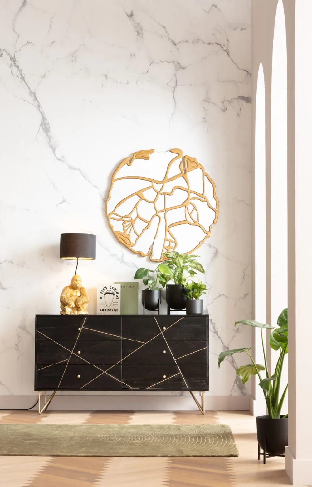 KARE Design Peilit*Pieces Seinäpeili, KultaØ100cm