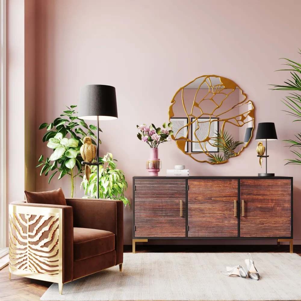 KARE Design Peilit*Pieces Seinäpeili, KultaØ100cm