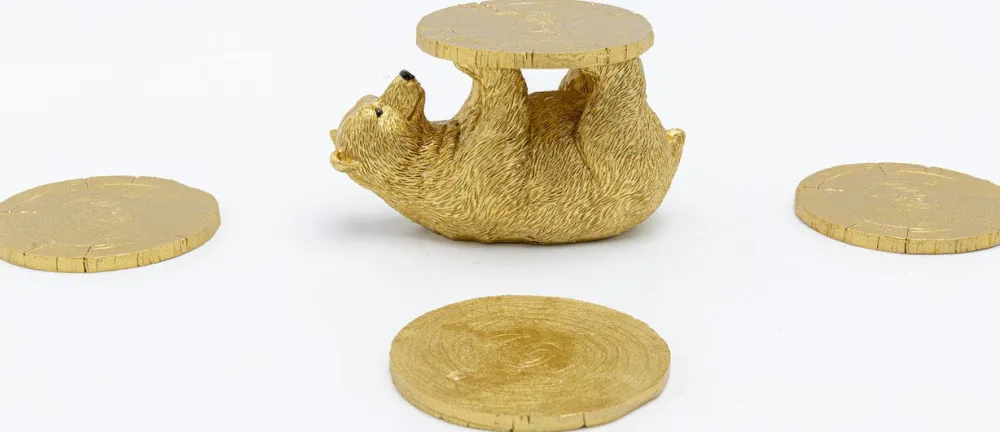 KARE Design Keittiö Ja Astiat*Playing Bear Lasinaluset (4/Setti)