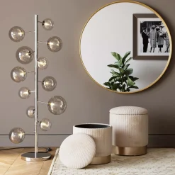 KARE Design Rahit Ja Jakkarat*Plush Jakkara, Palli Kannella, Kermanvalkonen (2/Setti)