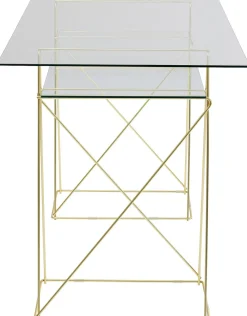 KARE Design Työpöydät*Polar Työpöytä Matta Messinki, 8mm Temperoitu Lasi