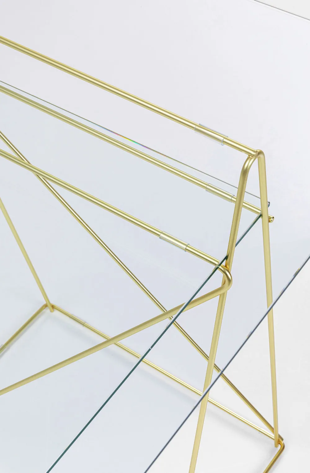 KARE Design Työpöydät*Polar Työpöytä Matta Messinki, 8mm Temperoitu Lasi