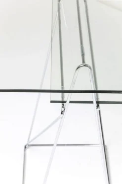 KARE Design Työpöydät*Polar Työpöytä, Toimistopöytä - Kromi, 8mm Temperoitu Lasi