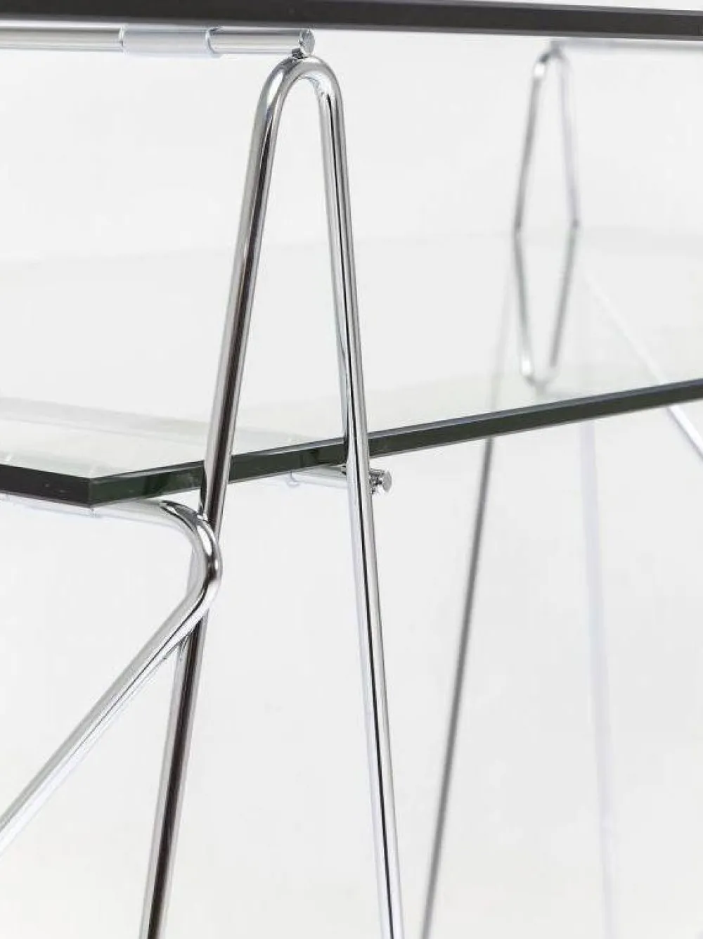 KARE Design Työpöydät*Polar Työpöytä, Toimistopöytä - Kromi, 8mm Temperoitu Lasi