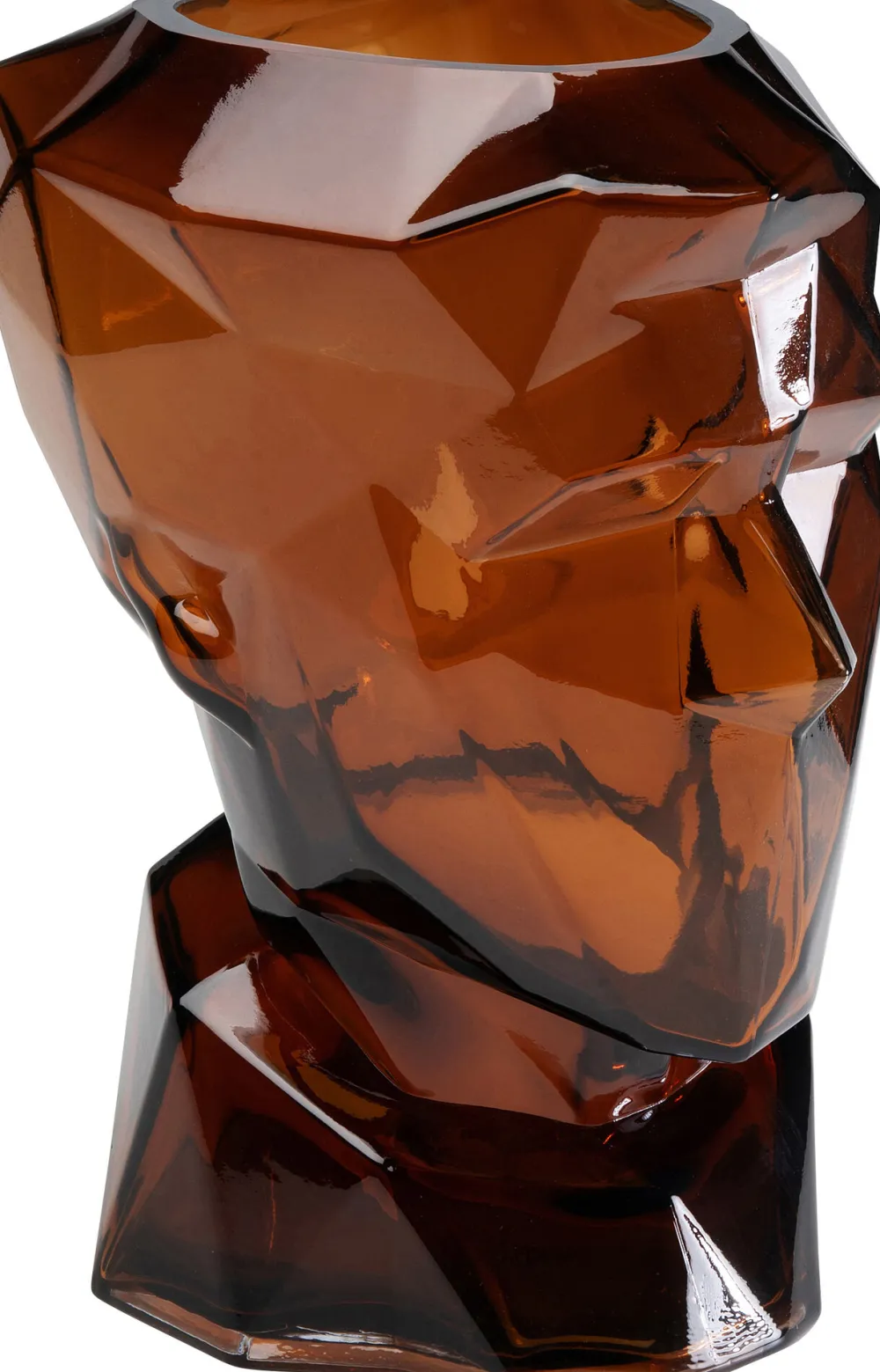 KARE Design Maljakot|Olohuone*Prisma Face Maljakko Ruskea 30cm