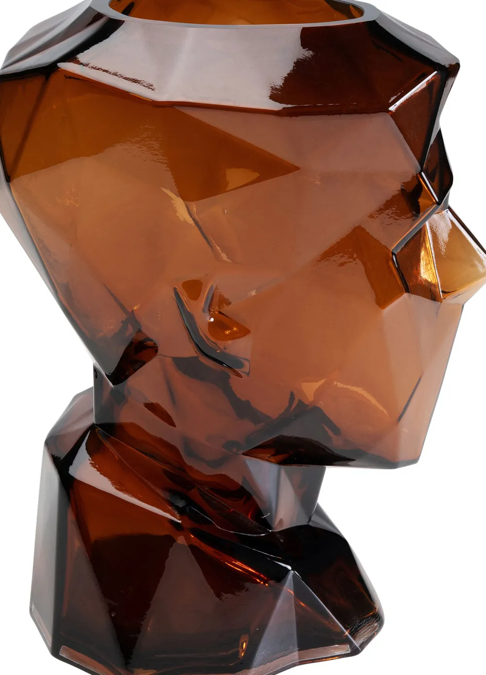 KARE Design Maljakot|Olohuone*Prisma Face Maljakko Ruskea 30cm