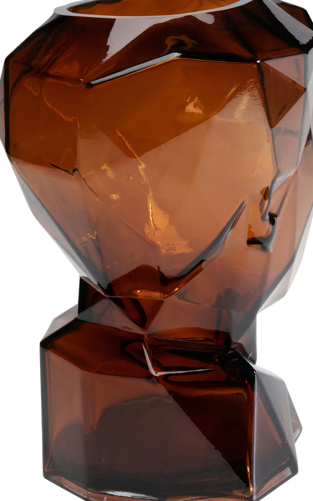 KARE Design Maljakot|Olohuone*Prisma Face Maljakko Ruskea 30cm