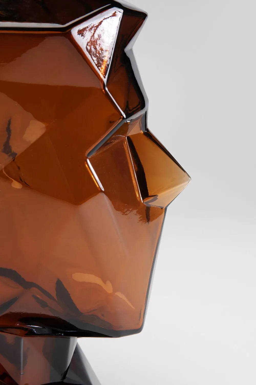 KARE Design Maljakot|Olohuone*Prisma Face Maljakko Ruskea 30cm