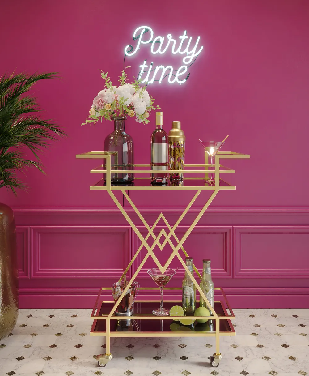 KARE Design Baarit*Pyramids Tarjoiluvaunu, Baarivaunu